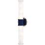 1_Kane 21.75" High Midnight Blue Finish Polished Nickel Accent Wall Sconce