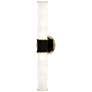 1_Kane 21.75" High Obsidian Finish Modern Brass Accent Wall Sconce