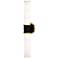 Kane 21.75" High Obsidian Finish Modern Brass Accent Wall Sconce