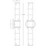 2_Kane 21.75" High Obsidian Finish Modern Brass Accent Wall Sconce more views