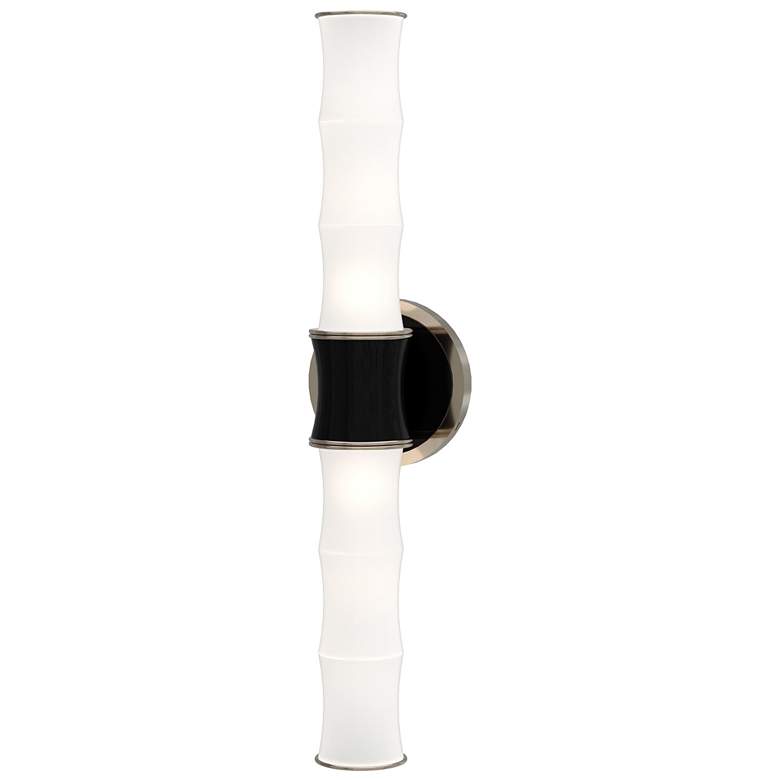 Image 1 Kane 21.75" High Obsidian Finish Polished Nickel Accent Wall Sconce