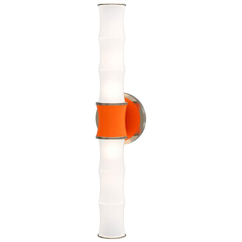 Image 1 Kane 21.75" High Pumpkin Finish Polished Nickel Accent Wall Sconce