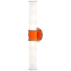 Kane 21.75" High Pumpkin Finish Polished Nickel Accent Wall Sconce