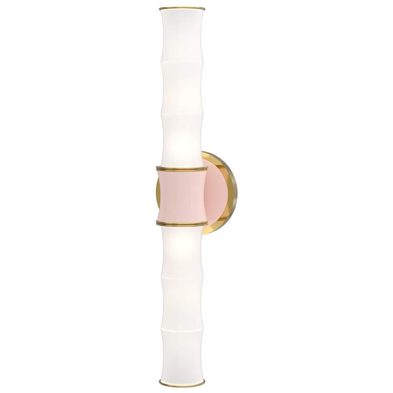 Image 1 Kane 21.75" High Rose Water Finish Modern Brass Accent Wall Sconce