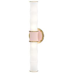 Kane 21.75" High Rose Water Finish Modern Brass Accent Wall Sconce