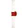 Kane 21.75" High Ruby Red Finish Modern Brass Accent Wall Sconce