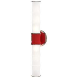 Kane 21.75" High Ruby Red Finish Polished Nickel Accent Wall Sconce