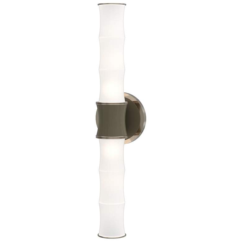 Image 1 Kane 21.75" High Smokey Taupe Finish Polished Nickel Accent Wall Sconce
