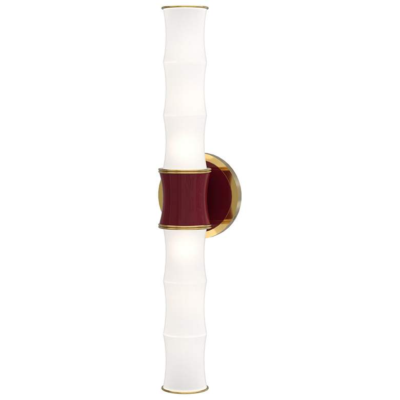 Image 1 Kane 21.75" High Sugar Plum Finish Modern Brass Accent Wall Sconce