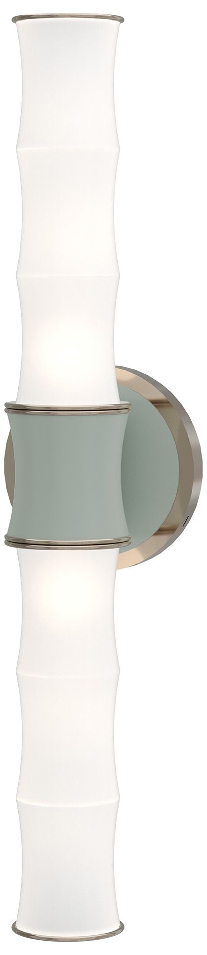 Kane 21.75"H Matte Celadon Polished Nickel Accent Wall Sconce Made to