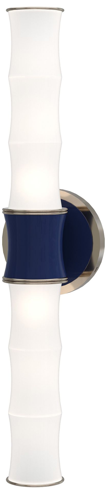 Kane 21.75"H Midnight Blue Polished Nickel Accent Wall Sconce Made to