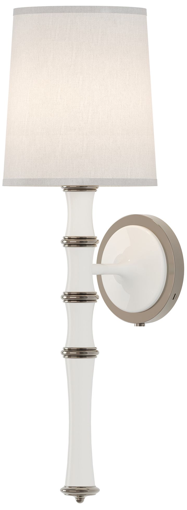 Kane 22.5"H Daisy Polished Nickel Wall Sconce w/Ascot Whitede Made to Order