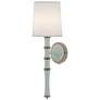 1_Kane 22.5"H Matte Celadon Polished Nickel Wall Sconce w/ Ascot White Shade