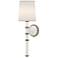 Kane 22.5"H Matte Daisy Polished Nickel Wall Sconce w/ Ascot White Shade