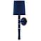 Kane 22.5"H Matte Midnight Blue Nickel Wall Sconce - Celadon Shade