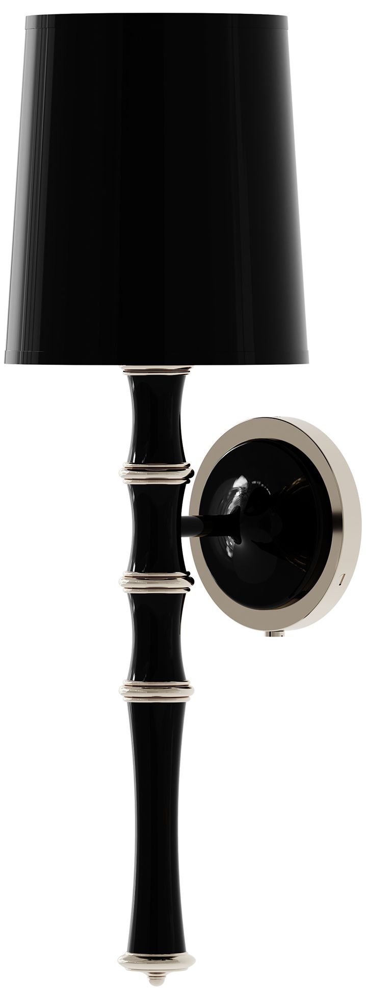 Kane 22.5"H Obsidian Polished Nickel Wall Sconce w/ Celadon Made to Order