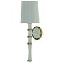 1_Kane 22.5" High Celadon Modern Brass Finish Wall Sconce with Celadon Shade