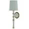 Kane 22.5" High Celadon Modern Brass Finish Wall Sconce with Celadon Shade