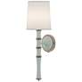 1_Kane 22.5" High Celadon Polished Nickel Wall Sconce w/ Ascot White Shade