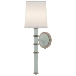 Kane 22.5" High Celadon Polished Nickel Wall Sconce w/ Ascot White Shade