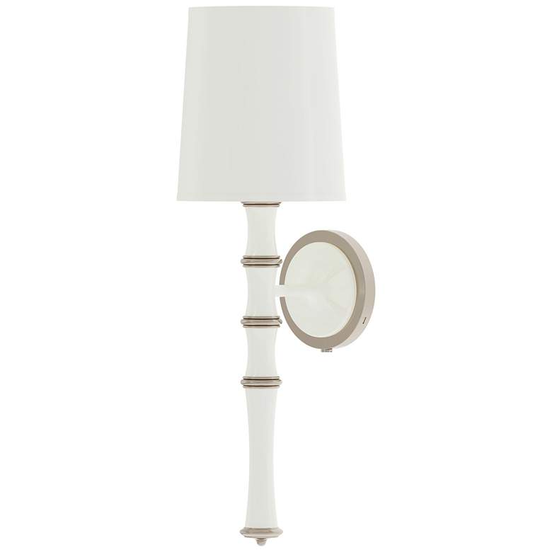 Image 1 Kane 22.5" High Daisy Polished Nickel Finish Wall Sconce with Celadon Shade