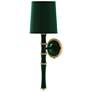 1_Kane 22.5" High Jungle Modern Brass Finish Wall Sconce with Celadon Shade
