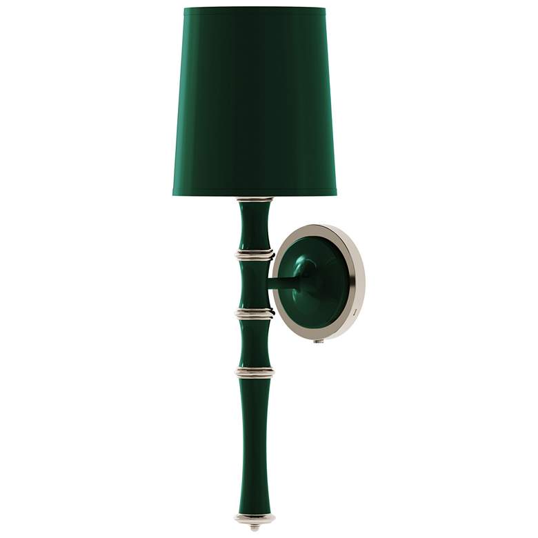 Image 1 Kane 22.5" High Jungle Polished Nickel Finish Wall Sconce w/ Celadon Shade