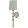 1_Kane 22.5" High Matte Celadon Modern Brass Wall Sconce w/ Celadon Shade