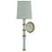 Kane 22.5" High Matte Celadon Modern Brass Wall Sconce w/ Celadon Shade