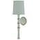 Kane 22.5" High Matte Celadon Polished Nickel Wall Sconce w/ Celadon Shade