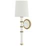 1_Kane 22.5" High Matte Daisy Modern Brass Wall Sconce w/ Celadon Shade