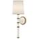 Kane 22.5" High Matte Daisy Modern Brass Wall Sconce w/ Fondine Shade
