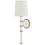 1_Kane 22.5" High Matte Daisy Polished Nickel Wall Sconce w/ Celadon Shade