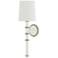 Kane 22.5" High Matte Daisy Polished Nickel Wall Sconce w/ Celadon Shade