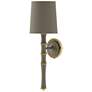 1_Kane 22.5" High Matte Smokey Modern Brass Wall Sconce w/ Celadon Shade