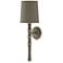 Kane 22.5" High Matte Smokey Polished Nickel Wall Sconce w/ Celadon Shade