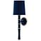 Kane 22.5" High Midnight Blue Polished Nickel Wall Sconce w/ Celadon Shade