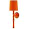 Kane 22.5" High Pumpkin Modern Brass Finish Wall Sconce with Celadon Shade