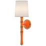 1_Kane 22.5" High Pumpkin Modern Brass Finish Wall Sconce with Fondine Shade