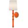 Kane 22.5" High Pumpkin Modern Brass Finish Wall Sconce with Fondine Shade