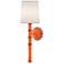 Kane 22.5" High Pumpkin Polished Nickel Wall Sconce w/ Ascot White Shade