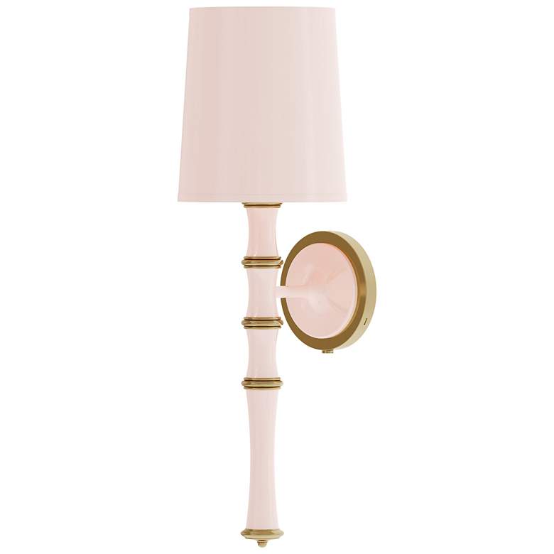 Image 1 Kane 22.5" High Rose Water Modern Brass Finish Wall Sconce w/ Celadon Shade