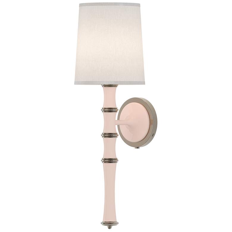 Image 1 Kane 22.5" High Rose Water Polished Nickel Wall Sconce w/ Ascot White Shade