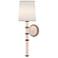 Kane 22.5" High Rose Water Polished Nickel Wall Sconce w/ Ascot White Shade