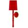 Kane 22.5" High Ruby Red Modern Brass Finish Wall Sconce with Celadon Shade