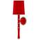 Kane 22.5" High Ruby Red Polished Nickel Wall Sconce w/ Celadon Shade