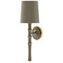 1_Kane 22.5" High Smokey Taupe Modern Brass Wall Sconce w/ Celadon Shade