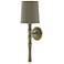 Kane 22.5" High Smokey Taupe Modern Brass Wall Sconce w/ Celadon Shade