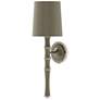 1_Kane 22.5" High Smokey Taupe Polished Nickel Wall Sconce w/ Celadon Shade
