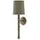 Kane 22.5" High Smokey Taupe Polished Nickel Wall Sconce w/ Celadon Shade